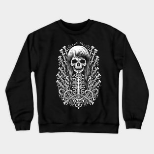 Long Haired Skeleton Crewneck Sweatshirt